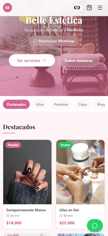 Belle Estética - móvil
