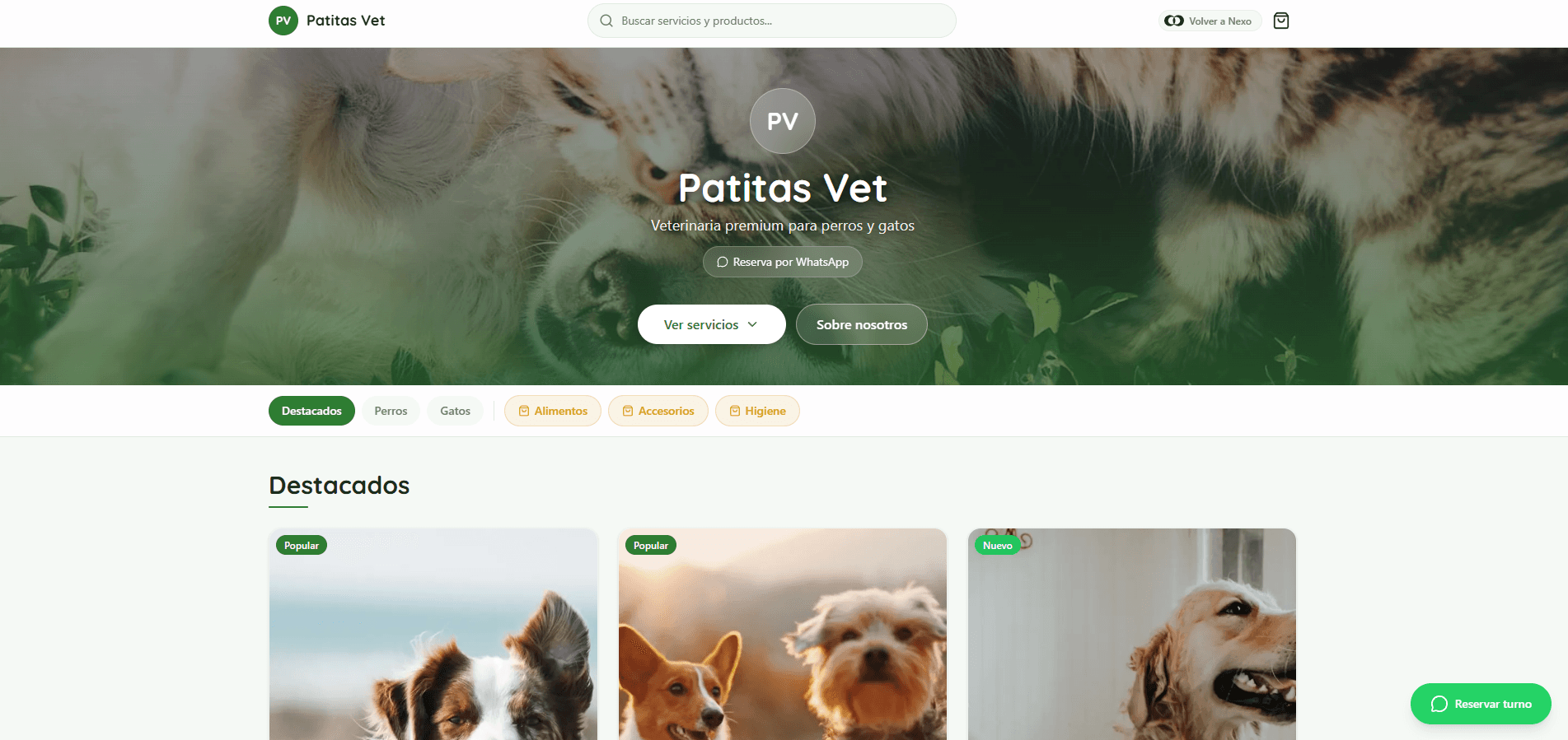 Patitas Vet - escritorio